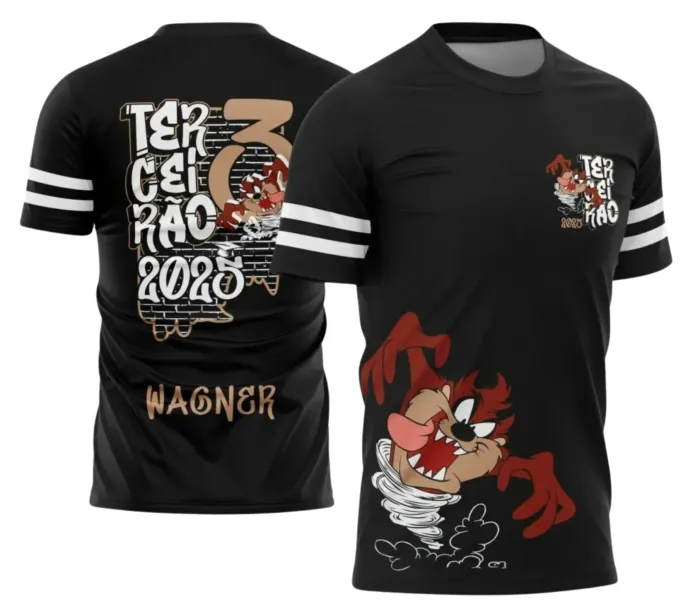 Arte Camiseta Terceirão Fera da Tasmânia – Estampa Uniforme