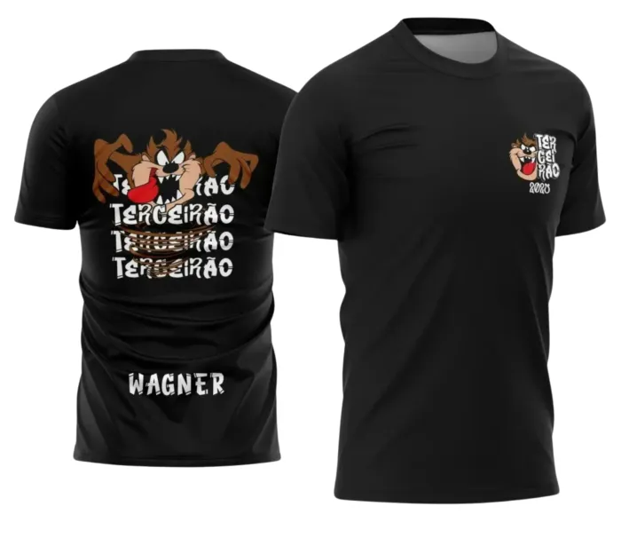 Arte Camiseta Terceirão Fera da Tasmânia – Estampa Uniforme