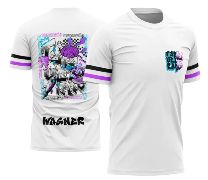 Arte Camiseta Terceirão Foguete – Estampa Uniforme Escolar