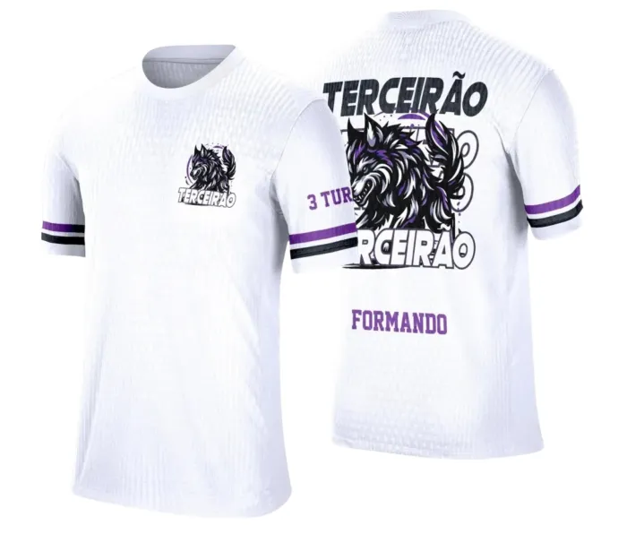 Arte Camiseta Terceirão Lobo – Estampa Uniforme Escolar
