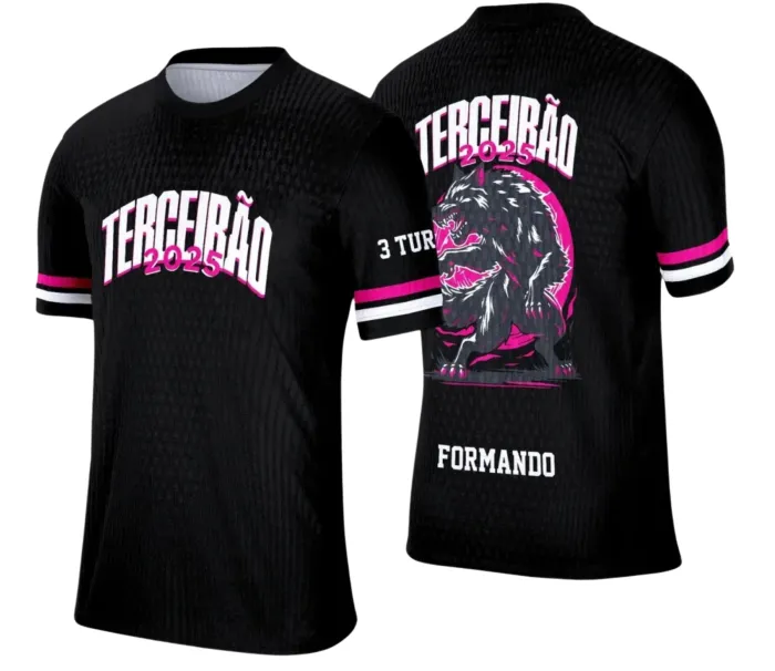 Arte Camiseta Terceirão Lobo – Estampa Uniforme Escolar