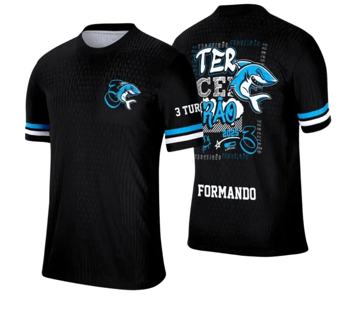 Arte Camiseta Terceirão Tubarão – Estampa Uniforme Escolar