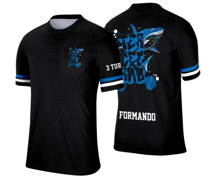 Arte Camiseta Terceirão Tubarão – Estampa Uniforme Escolar