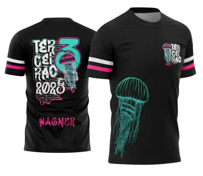 Arte Camiseta Terceirão Água-Viva – Estampa Uniforme Escolar