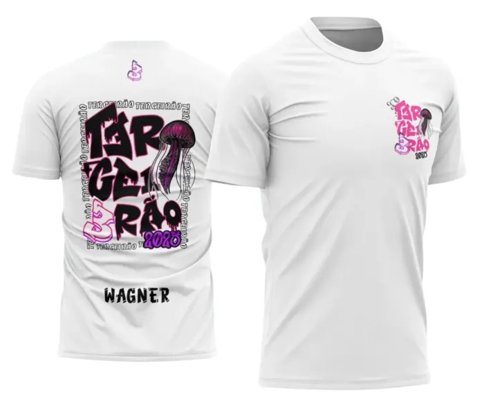 Arte Camiseta Terceirão Água-Viva – Estampa Uniforme Escolar