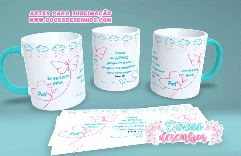 Arte Cristã para Canecas – Pronta para Personalizar
