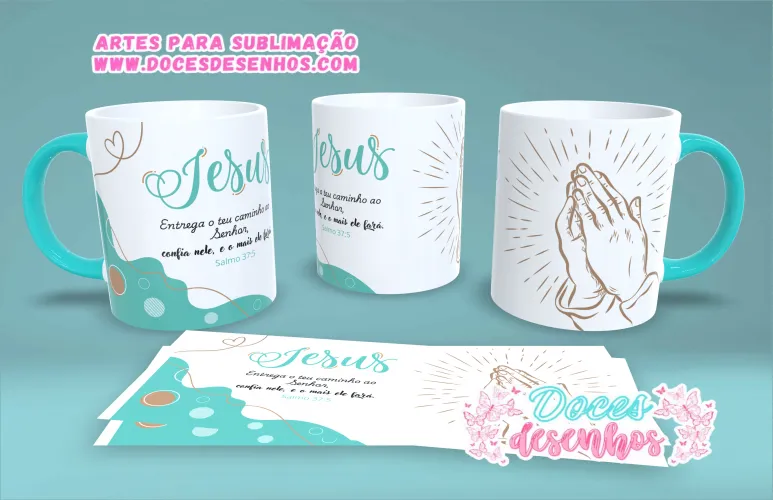 Arte Cristã para Canecas – Pronta para Personalizar Arte Cristã para Canecas – Pronta para Personalizar