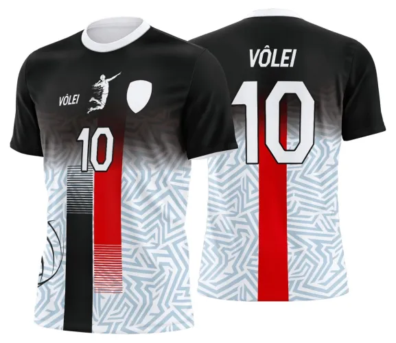 Arte Digital para Camiseta de Vôlei Personalizada Profissional
