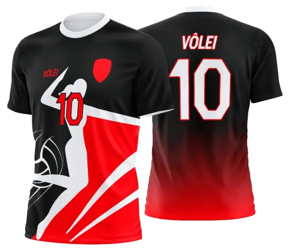 Arte Digital para Camiseta de Vôlei Personalizada Profissional