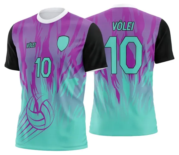 Arte Digital para Camiseta de Vôlei Personalizada Profissional