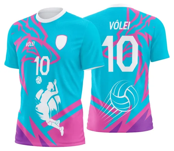 Arte Digital para Camiseta de Vôlei Personalizada Profissional
