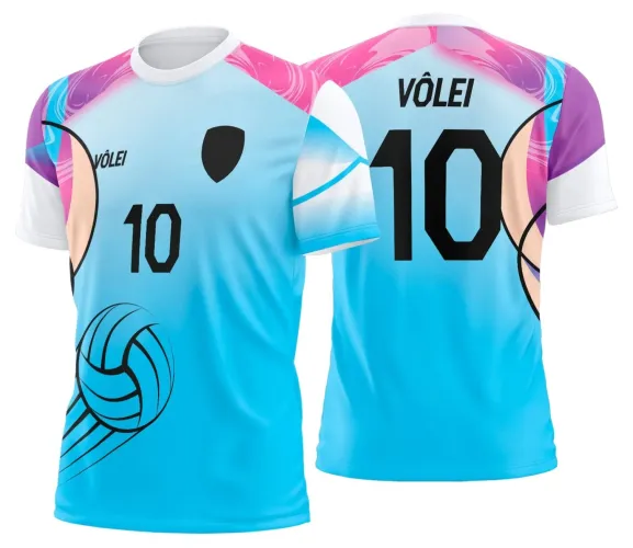 Arte Digital para Camiseta de Vôlei Personalizada Profissional