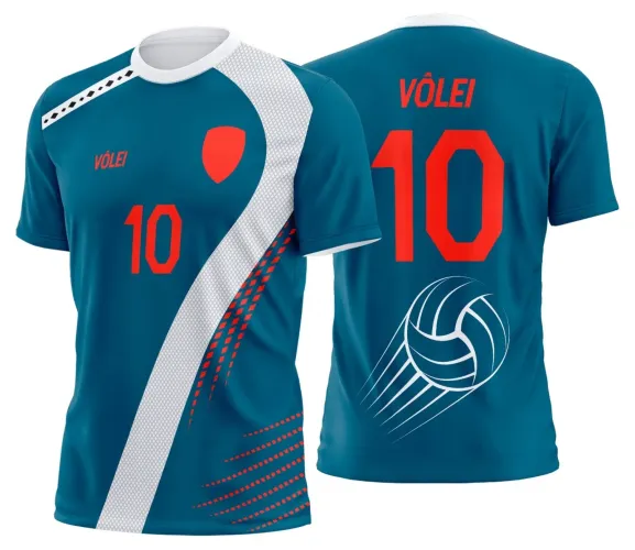 Arte Digital para Camiseta de Vôlei Personalizada Profissional