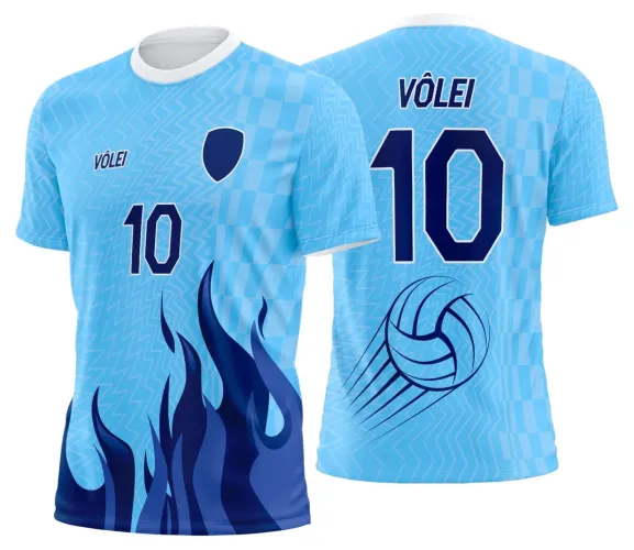 Arte Digital para Camiseta de Vôlei Personalizada Profissional
