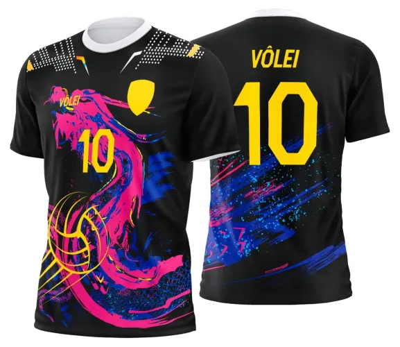 Arte Digital para Camiseta de Vôlei Personalizada Profissional