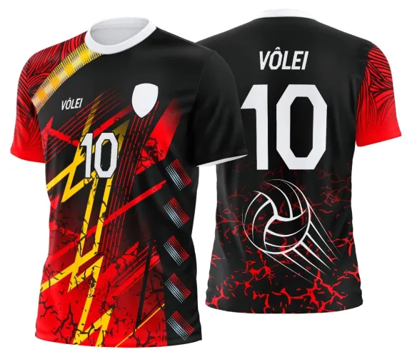 Arte Digital para Camiseta de Vôlei Personalizada Profissional