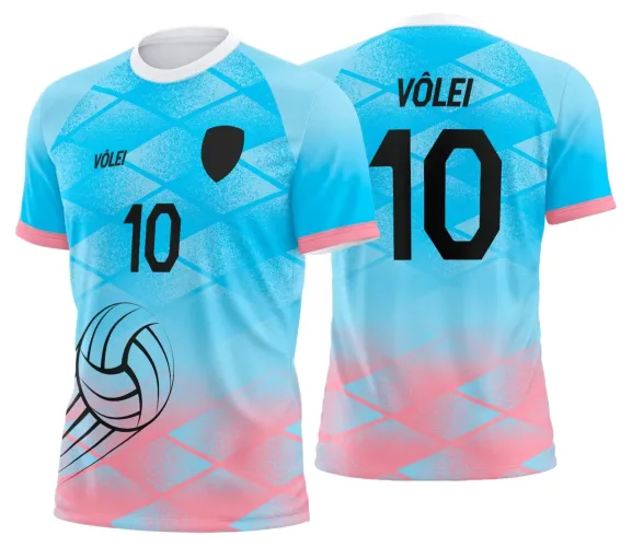 Arte Digital para Camiseta de Vôlei Personalizada Profissional