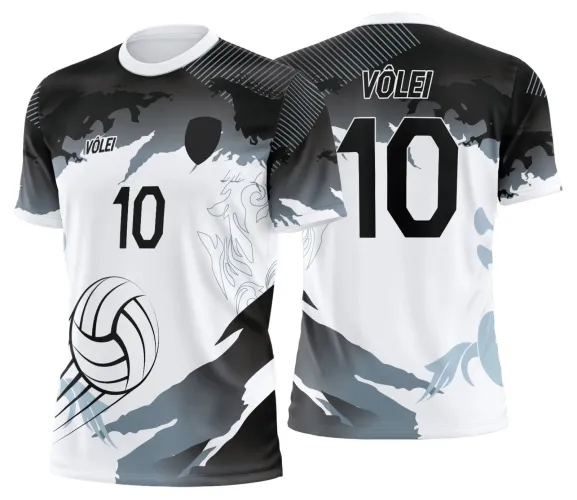 Arte Digital para Camiseta de Vôlei Personalizada Profissional