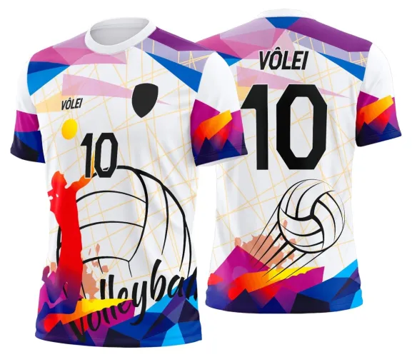 Arte Digital para Camiseta de Vôlei Personalizada Profissional