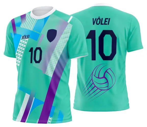Arte Digital para Camiseta de Vôlei Personalizada Profissional