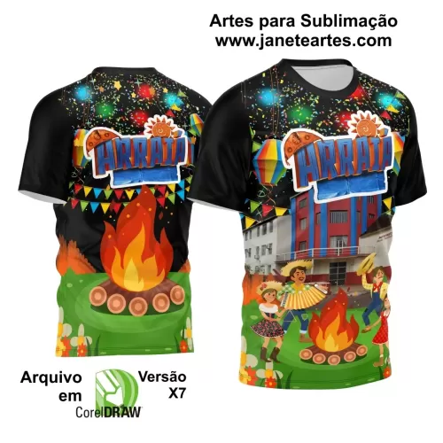 Arte Estampa Camisa Festa Junina 2024 Arraiá