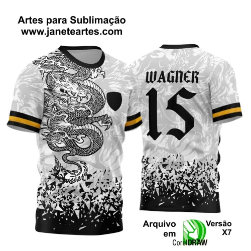 Arte Estampa Camisa  Interclasse - Jogos Internos - 2024 - Dragão Negro