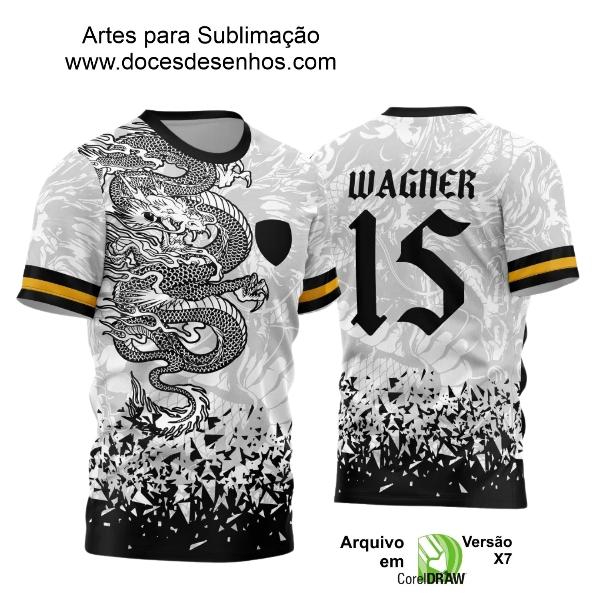 Arte Estampa Camisa  Interclasse - Jogos Internos - 2024 - Dragão Negro