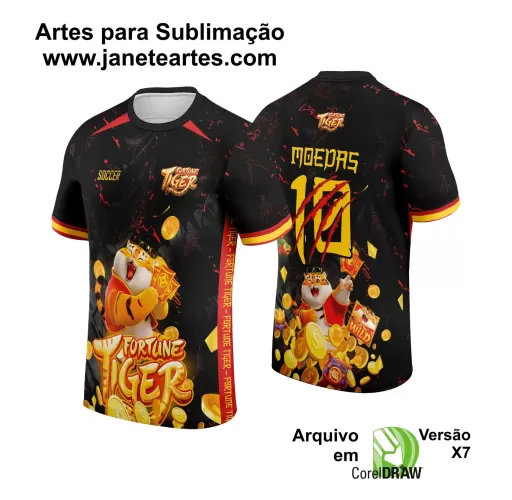 Arte Estampa Camisa Preta Interclasse - Jogos Internos 2024 - Tigrinho