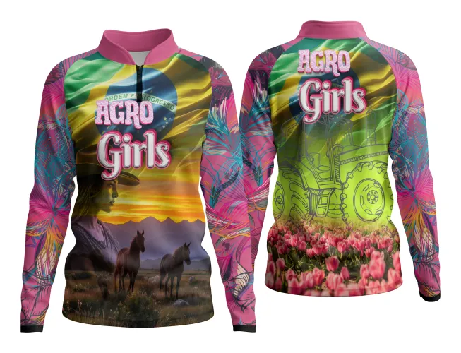 AGRO Feminina: Arte para Estampa Criativa de Camiseta