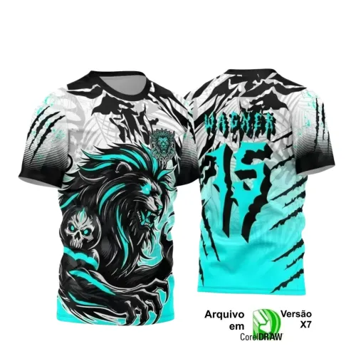 Arte Estampa Camiseta Escolar 2025: Tema Leão para Interclasse