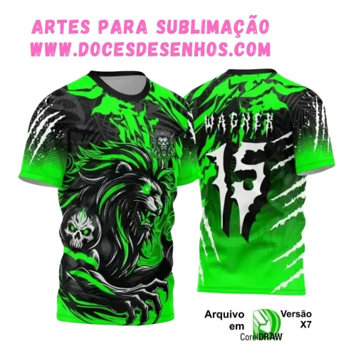 Arte Estampa Camiseta Escolar 2025: Tema Leão para Interclasse
