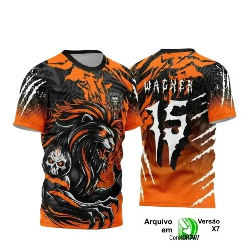 Arte Estampa Camiseta Escolar 2025: Tema Leão para Interclasse