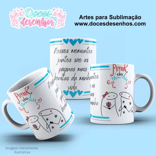 Arte Estampa Caneca Casal Flork  - Dia dos Namorados 2024