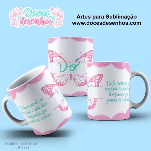 Arte Estampa Caneca Sublimação 2024 - Vó