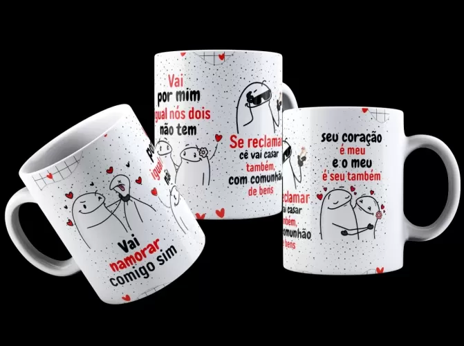 Arte Estampa Caneca Sublimação 4 Artes - Dia dos Namorados - Músicas