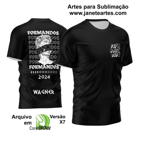 Arte Vetor Camisa Formandos 2024 Estátua