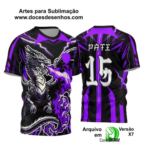 Arte Vetor Camisa Interclasse - Jogos Internos 2024 - Dragão Negro
