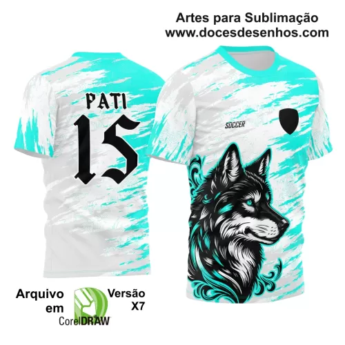 Arte Vetor Camisa Interclasse - Jogos Internos 2024 - Lobo Verde Água