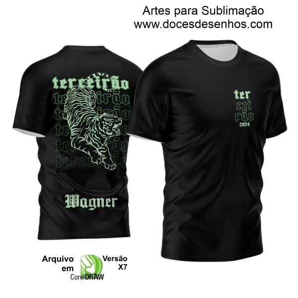 Arte Vetor Camisa Preta - Terceirão 2024 Tigre