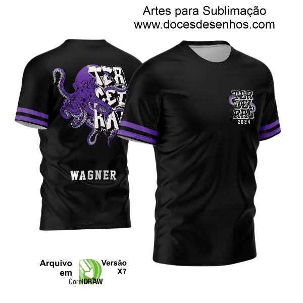 Arte Vetor Camisa - Terceirão 2024 - Polvo Roxo