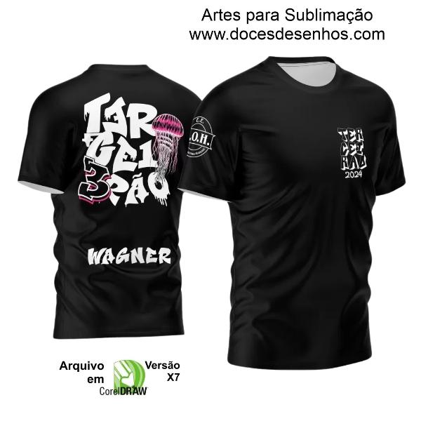 Arte Vetor  Camisa - Terceirão 2024 - Água Viva Rosa e Preta