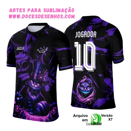 Arte Vetor Camisa de Interclasse Gato Cheshire 2025