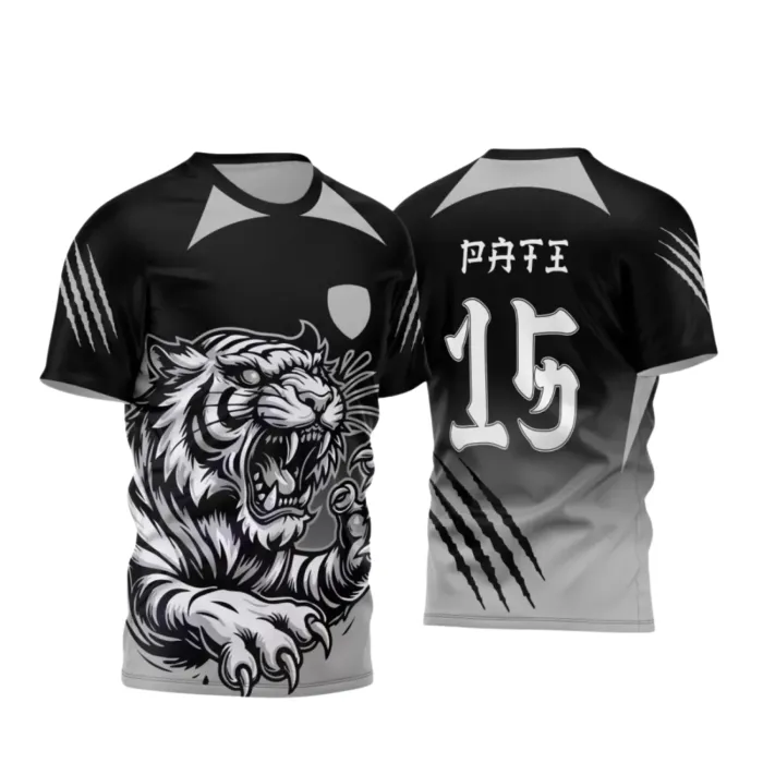 Arte Vetor - Camisa de Interclasse Tigre 2025 Preta e Cinza