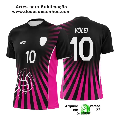 Arte Vetor Camiseta Vôlei 2025 para Sublimação