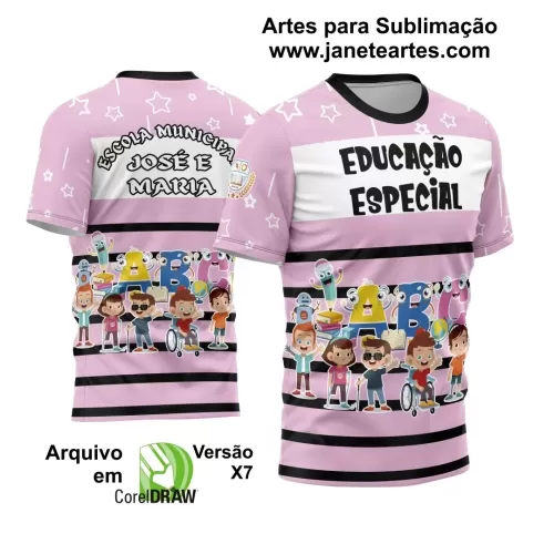Arte Vetor Estampa Template Camisa Professora - Professor 2024 Educação Especial