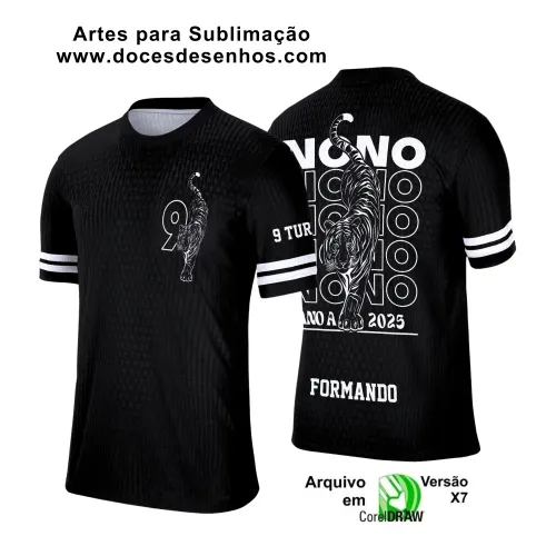 Arte Vetor Tigre Camiseta Formandos 9º Ano 2025 Arte Vetor Tigre Camiseta Formandos 9º Ano 2025