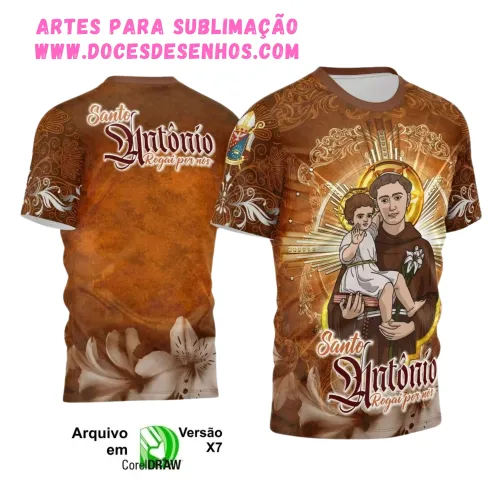 Arte para Camisa Religiosa – Vetor de Santo Antônio Arte para Camisa Religiosa – Vetor de Santo Antônio