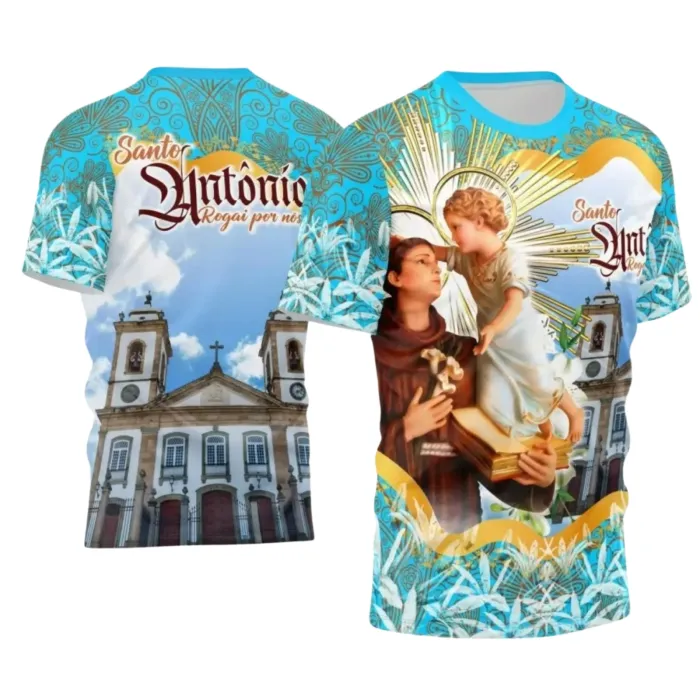 Arte para Camiseta Católica Santo Antônio