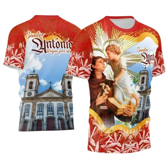 Arte para Camiseta Católica Santo Antônio