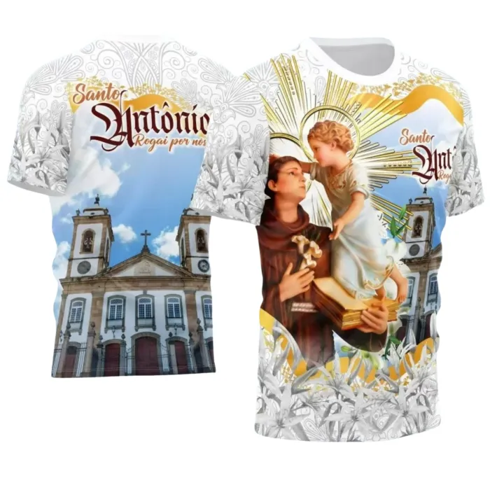 Arte para Camiseta Católica Santo Antônio